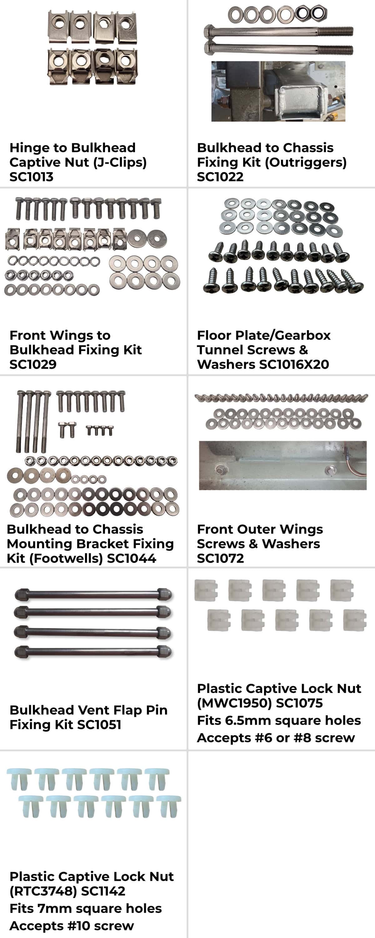 Series 2/2A & 3 Bulkhead Installation Fixings Kit – ShielderChassis